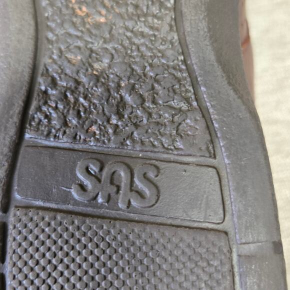 SAS Free Time Brown Women's Leather Comfort Sneakers Size 7.5 Walking Lace-Up - Picture 3 of 13